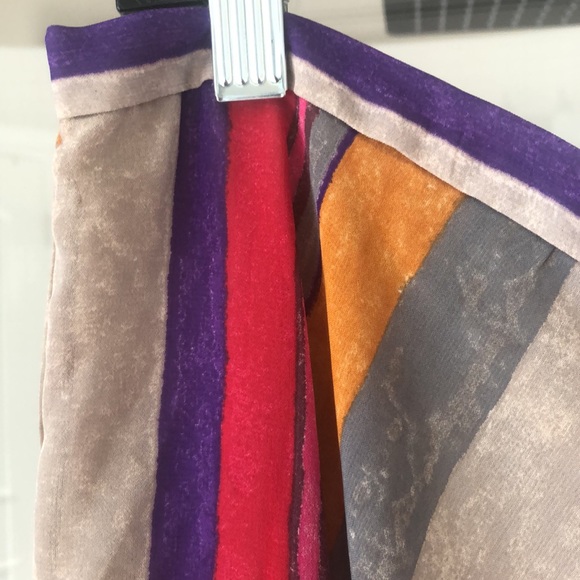 Lauren Ralph Lauren multi stripe maxi skirt lined 14 - Picture 3 of 9